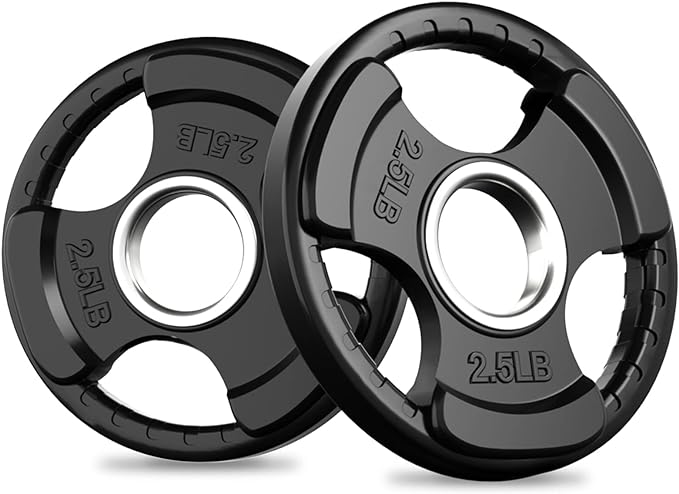 Olympic Rubber Weight Plates - Durable Bumper Plates for CrossFit, Powerlifting & Home Gym Workouts - Perfect for Strength Training & Fitness Routines