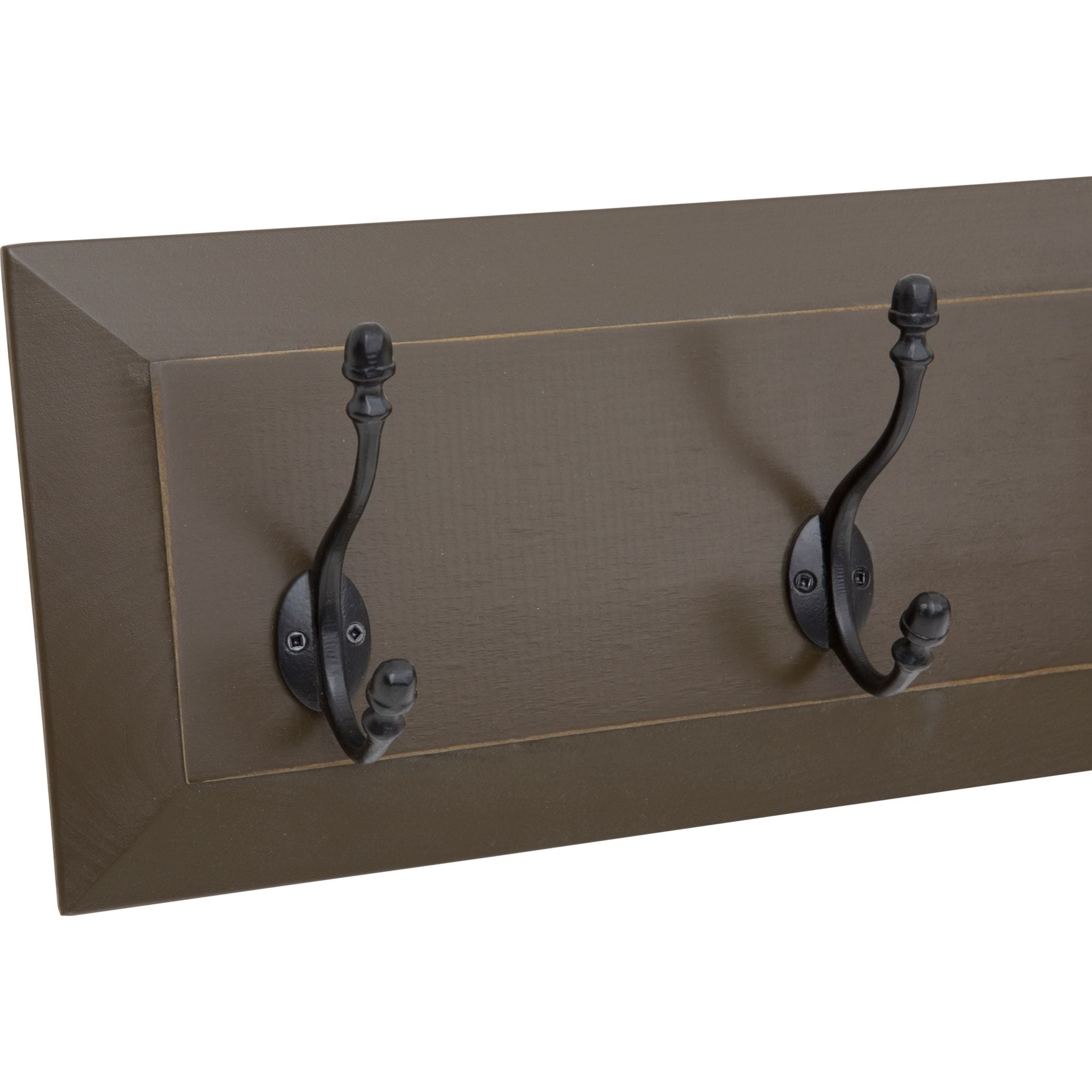 Vintage 5-Hook Wall Mounted Coat Rack in Antique Chocolate Finish - Perfect for Entryway, Bedroom, or Mudroom Organization