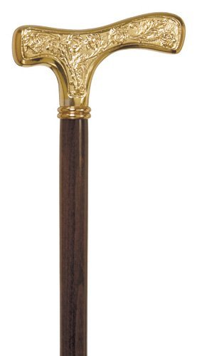 Luxury Gold Vermeil Balmoral Walking Cane - Elegant Fashionable Walking Stick for Men & Women - Perfect for Weddings, Formal Events & Vintage Style Outfits