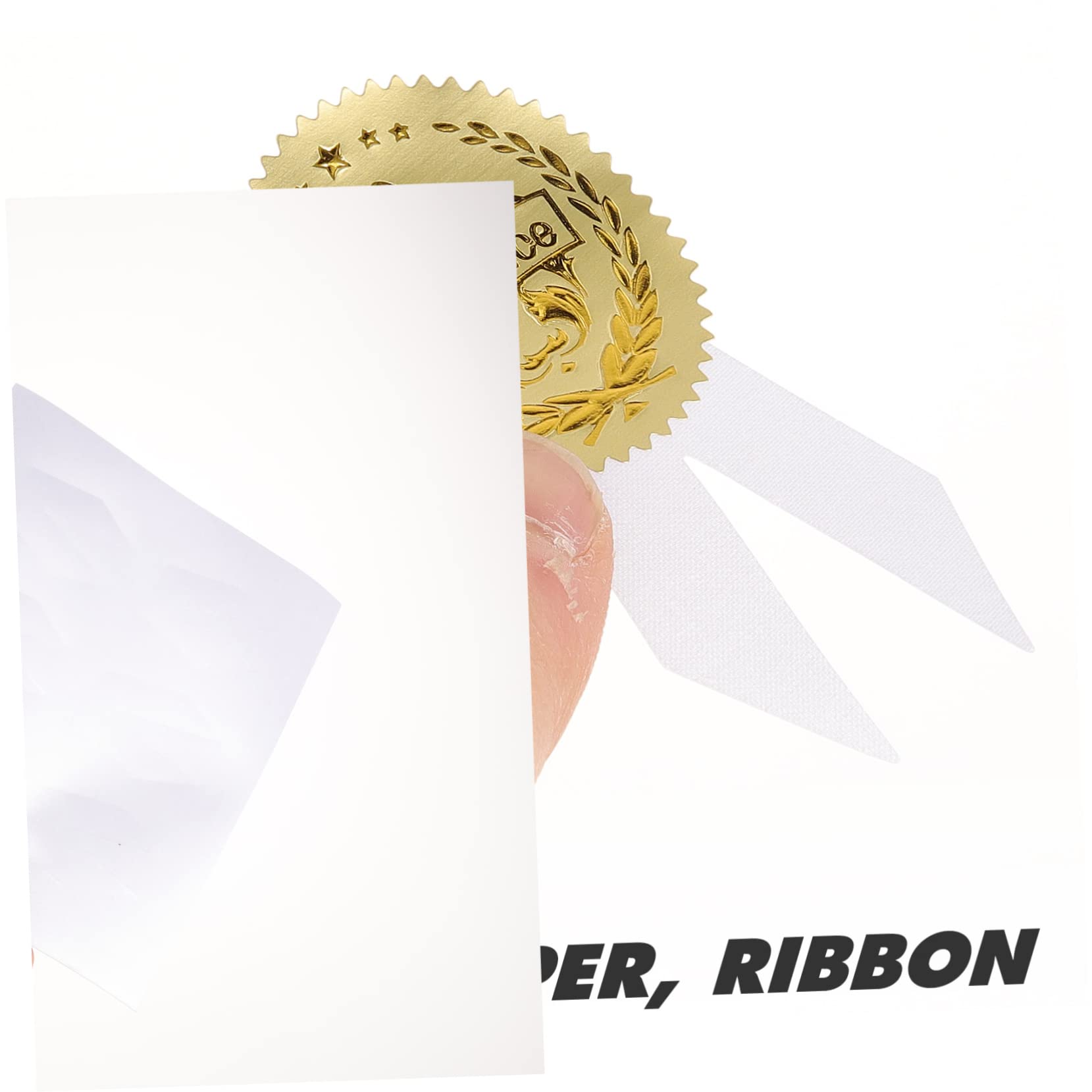 Graduation Stickers & Ribbon - Red Commendation Envelopes for Adults - Award Ceremony & School Events