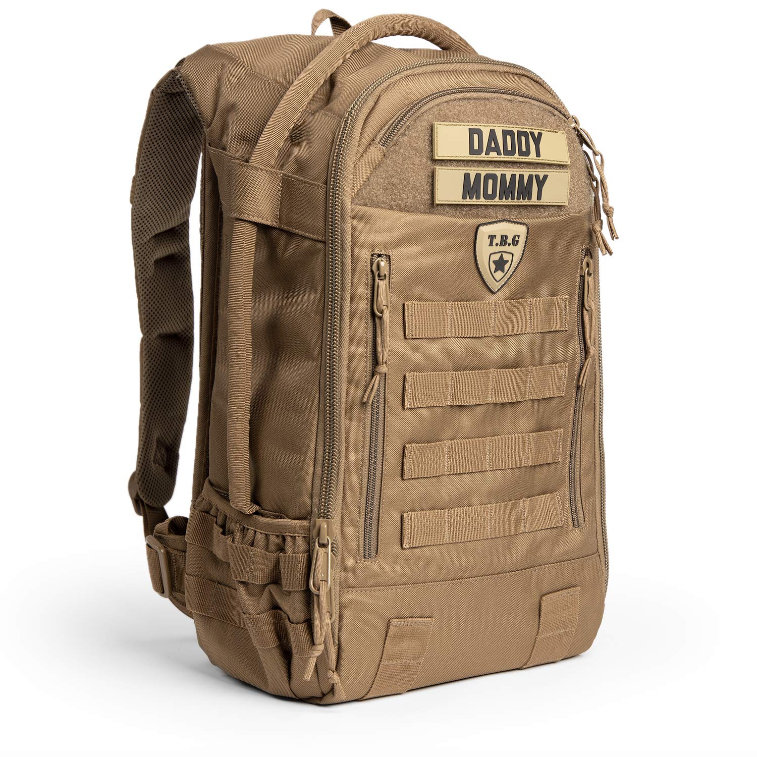 Tactical Baby Gear Daypack 3.0 - Military Style Diaper Backpack with Changing Pad - Coyote Brown - Perfect for Outdoor Adventures, Travel & Parenting On-The-Go