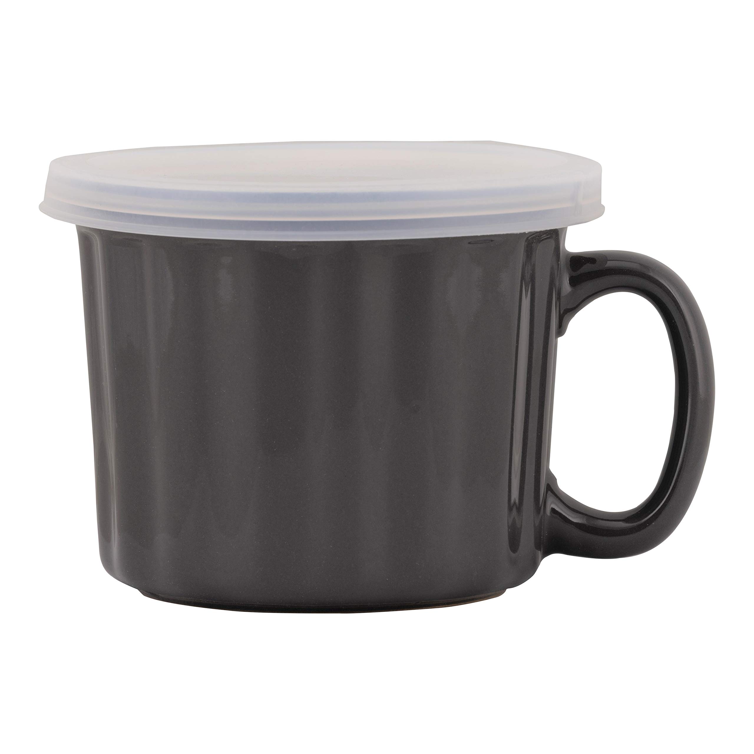 10 Strawberry Street 20 Oz Insulated Soup Mugs with Lids - Set of 4, Charcoal Grey - Perfect for Hot Soups, Stews & Coffee at Home, Office or Camping