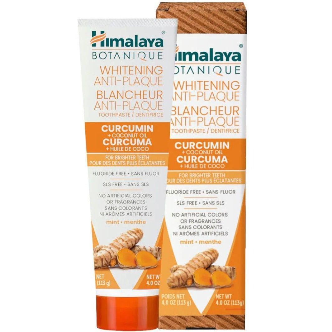 Himalaya Whitening Antiplaque Toothpaste with Turmeric & Coconut Oil - 113g Mint Flavor for Fresh Breath & Teeth Stain Removal - Perfect for Daily Oral Care & Bright Smile