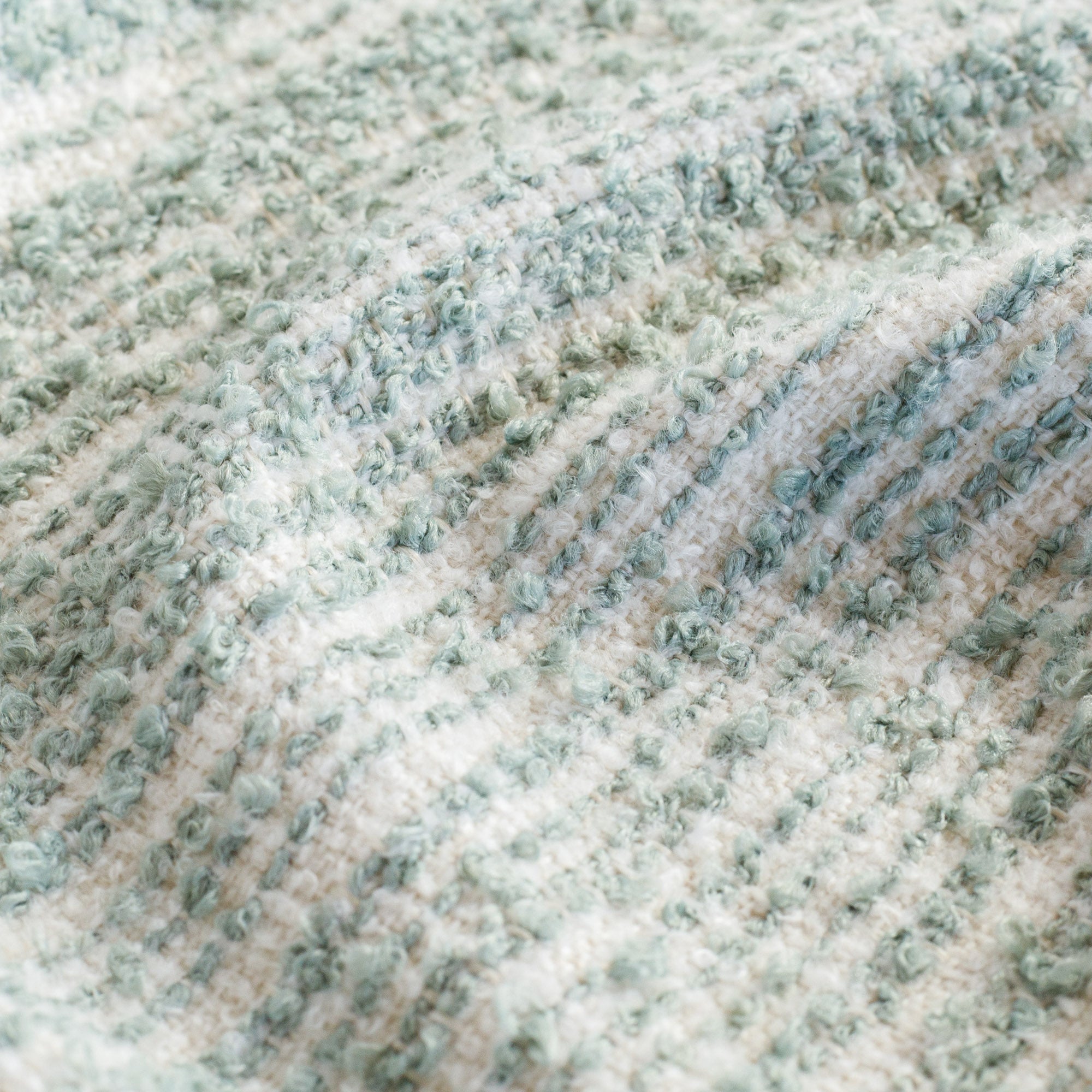 Premium Kos Stripe Fabric - Soft & Durable Jade Green Textile for Upholstery, Curtains & Home Decor | Perfect for DIY Projects & Crafting