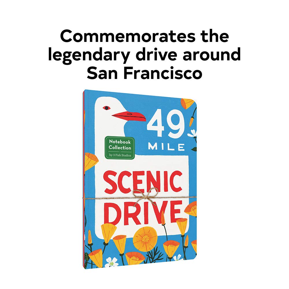 49-Mile Scenic Drive Notebook Set - San Francisco Travel Journal Collection with California Landmark Artwork | Perfect for Road Trips, Travel Memories & Gift Giving