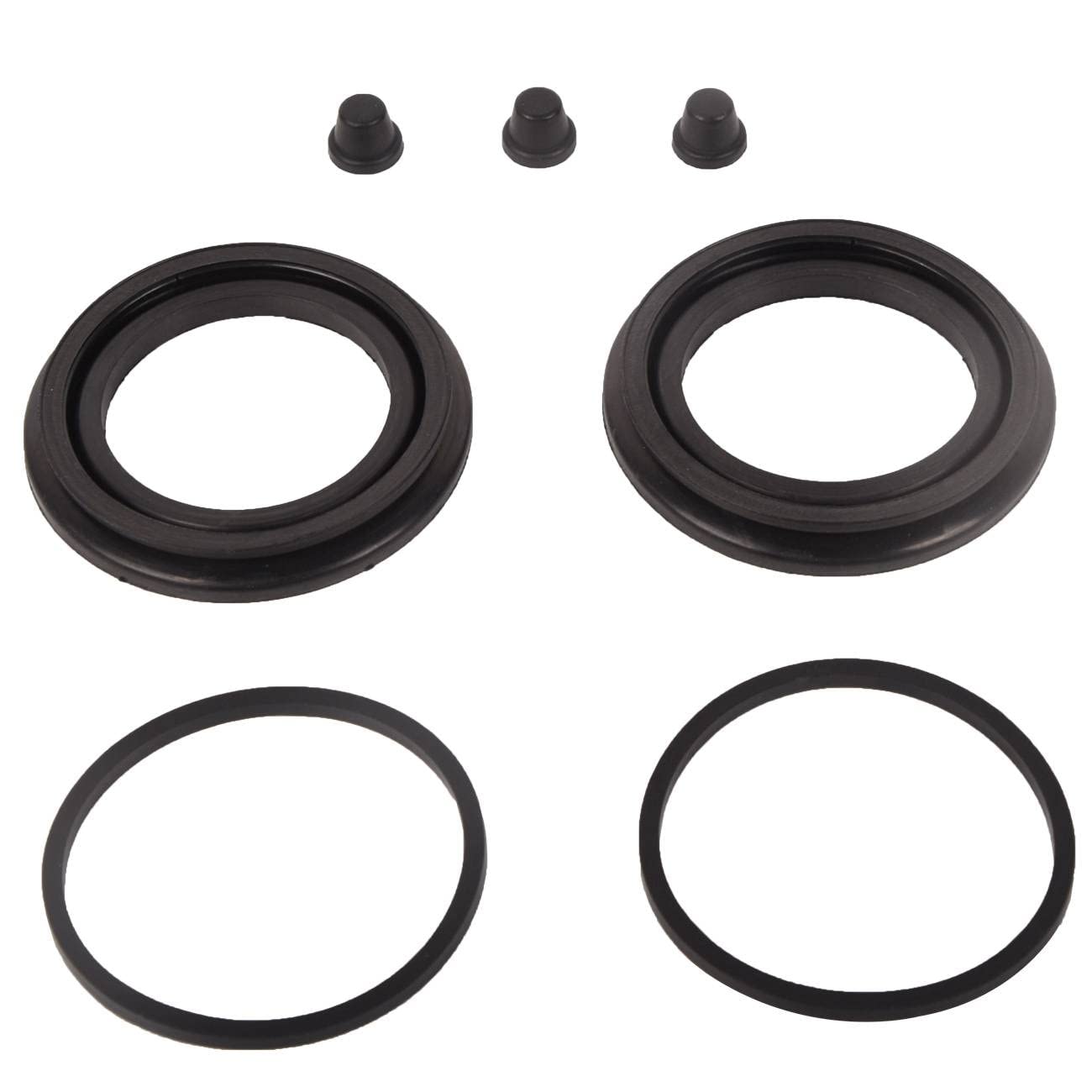XEMRVGU Front Disc Brake Caliper Repair Kit - Includes 2 Boots, 2 Seals & 2 Cups for Both Calipers - Perfect for Car Brake Maintenance & DIY Auto Repair