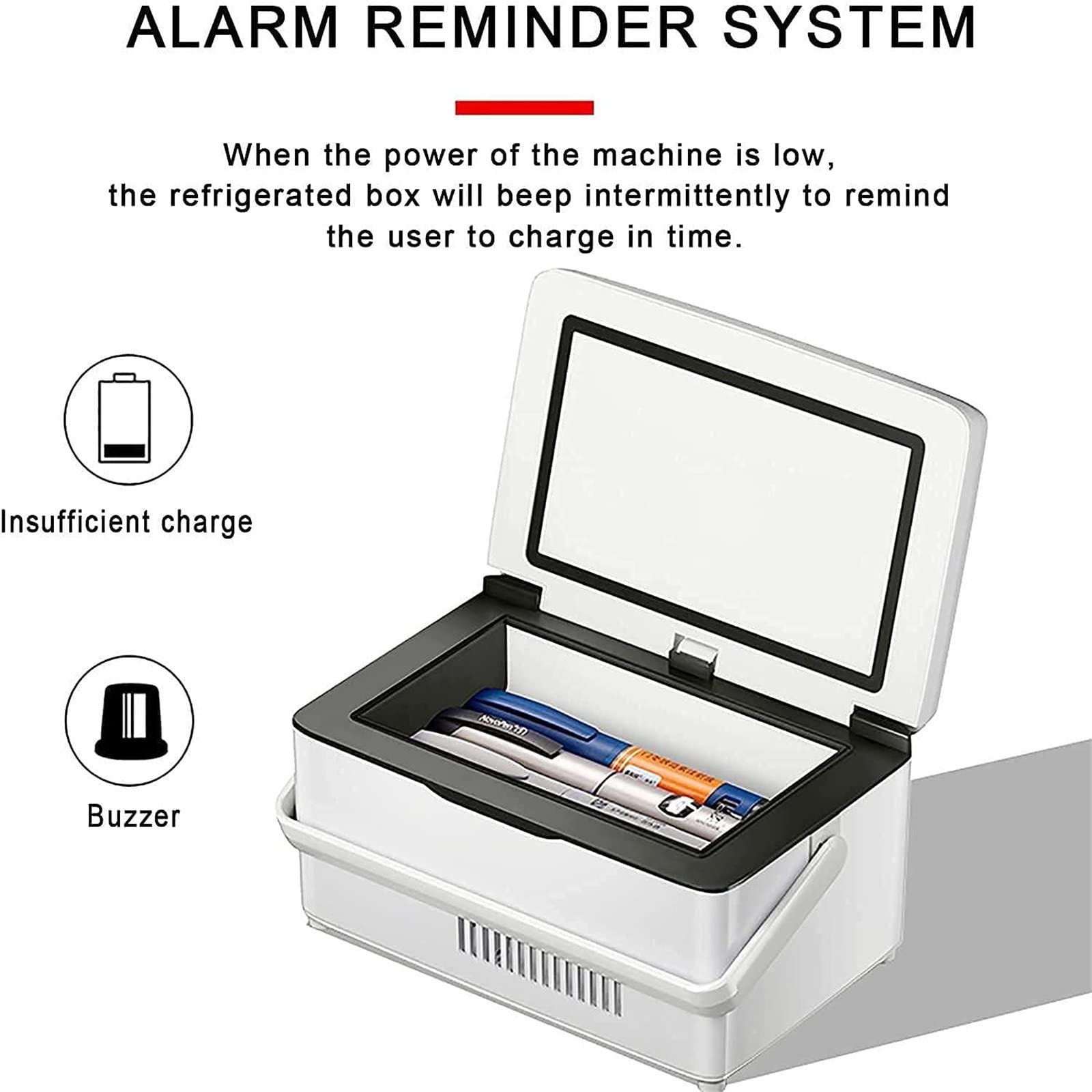 Portable USB Rechargeable Insulin Cooler Travel Case - Mini Medical Refrigerator (0-8°C) for Diabetics | Triple Battery Backup | Perfect for Car, Home & Outdoor Use