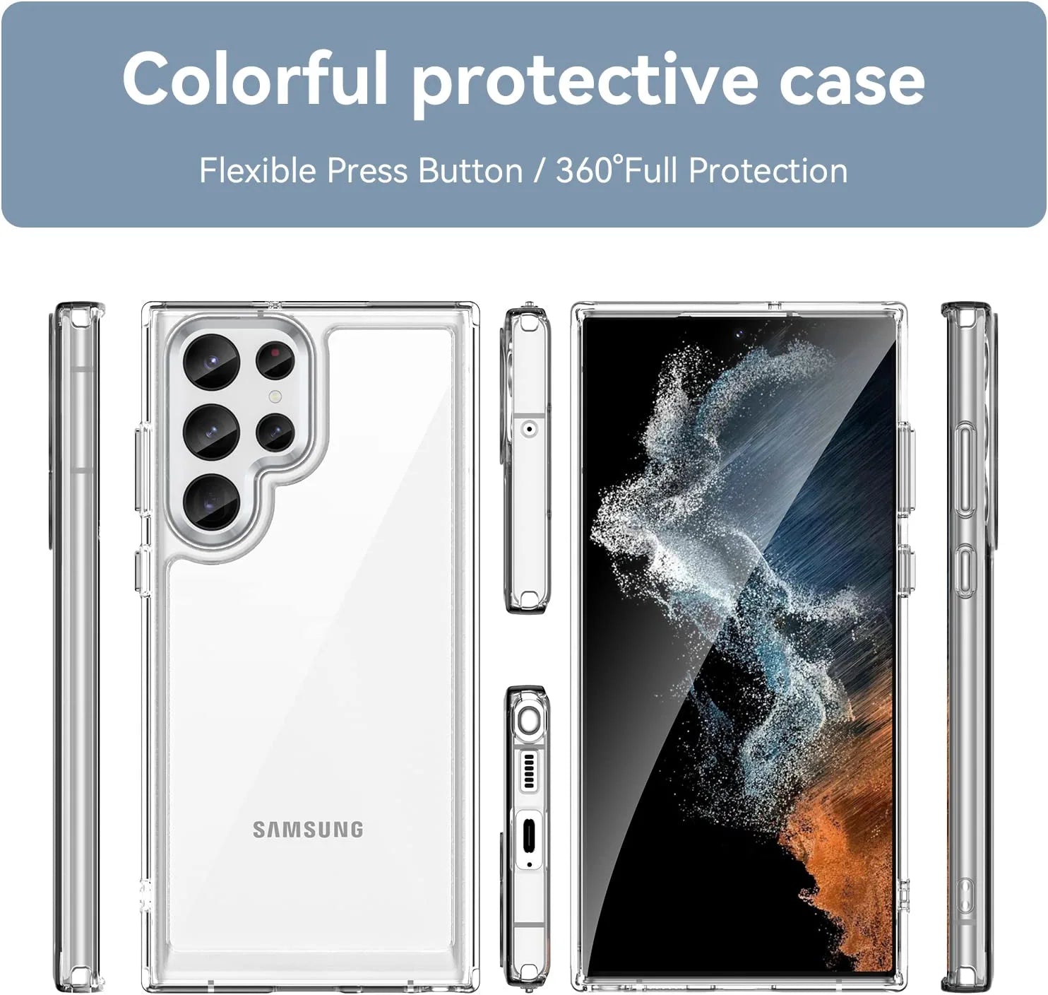 Samsung Galaxy S23 Ultra Case - Military Grade Shockproof Protective Cover with Drop Protection - Perfect for Outdoor, Travel & Daily Use