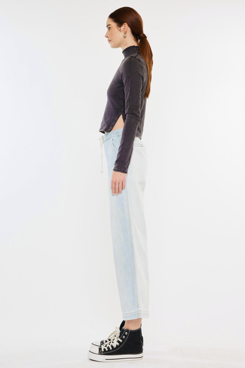 Annalise Mid Rise Wide Leg Pants for Women - Comfortable High Waisted Trousers with Elastic Waistband | Perfect for Office, Casual Wear & Travel