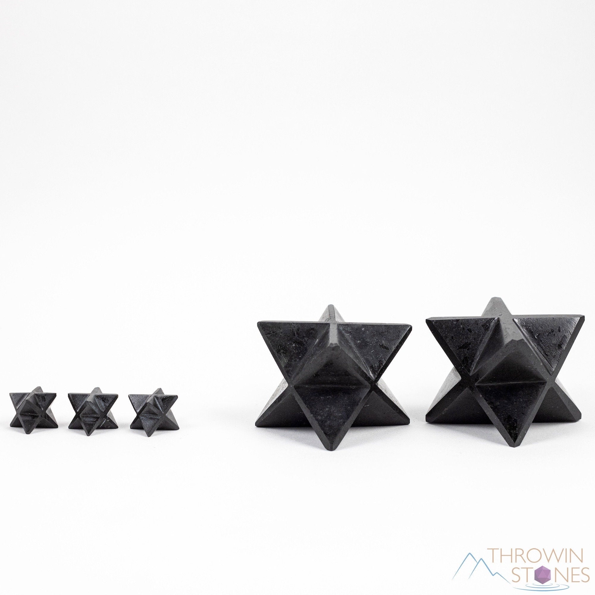 Black Tourmaline Crystal Merkaba Star - Irregular Sacred Geometry Metaphysical Stone, Unique Healing Crystal Gift for Home Decor & Spiritual Energy - Perfect for Meditation, Feng Shui & Positive Vibes