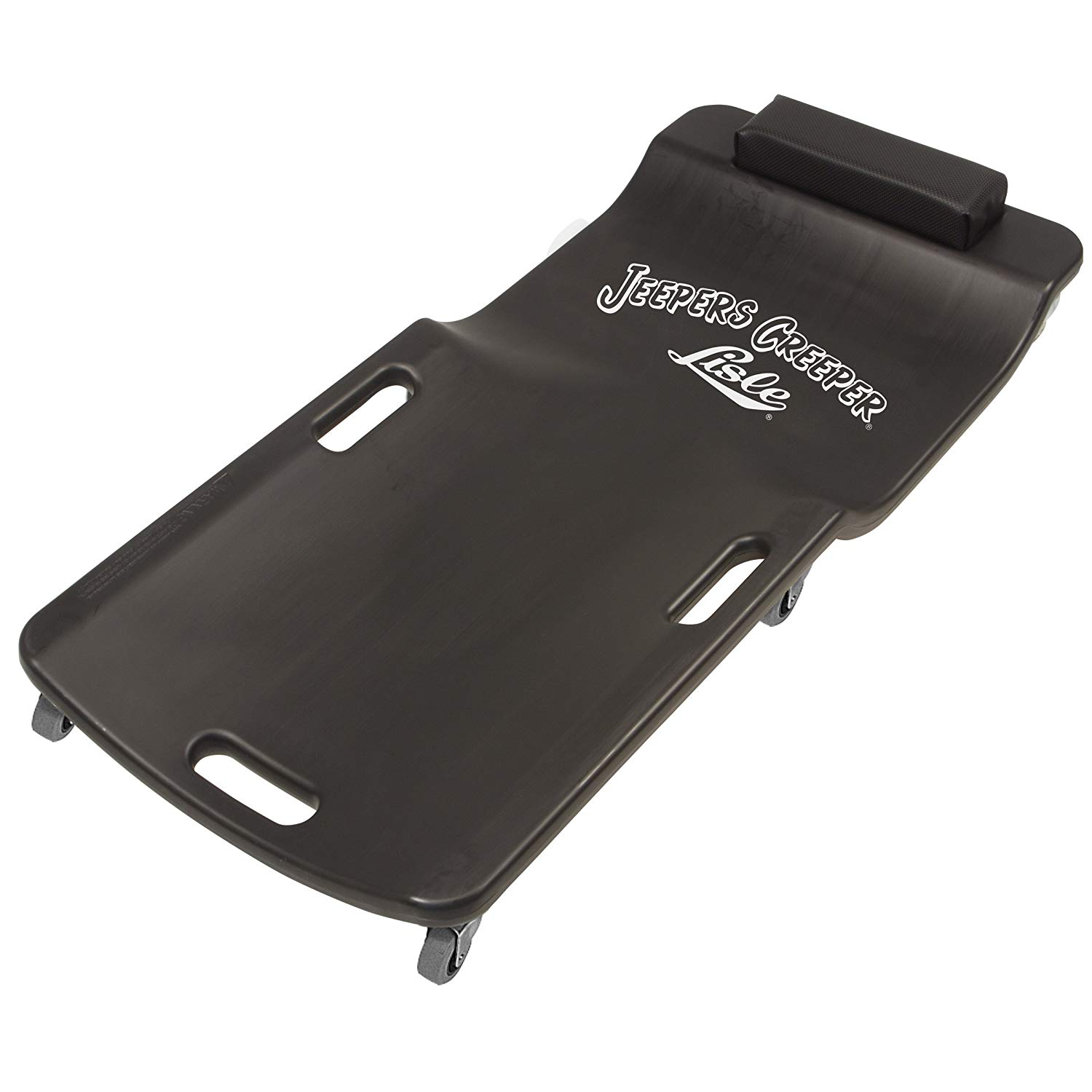 Lisle 97102 Black Plastic Creeper - Low Profile Mechanics Stool with Wheels for Auto Repair & Under Car Work | Durable Garage Creeper Seat for DIY & Professional Mechanics