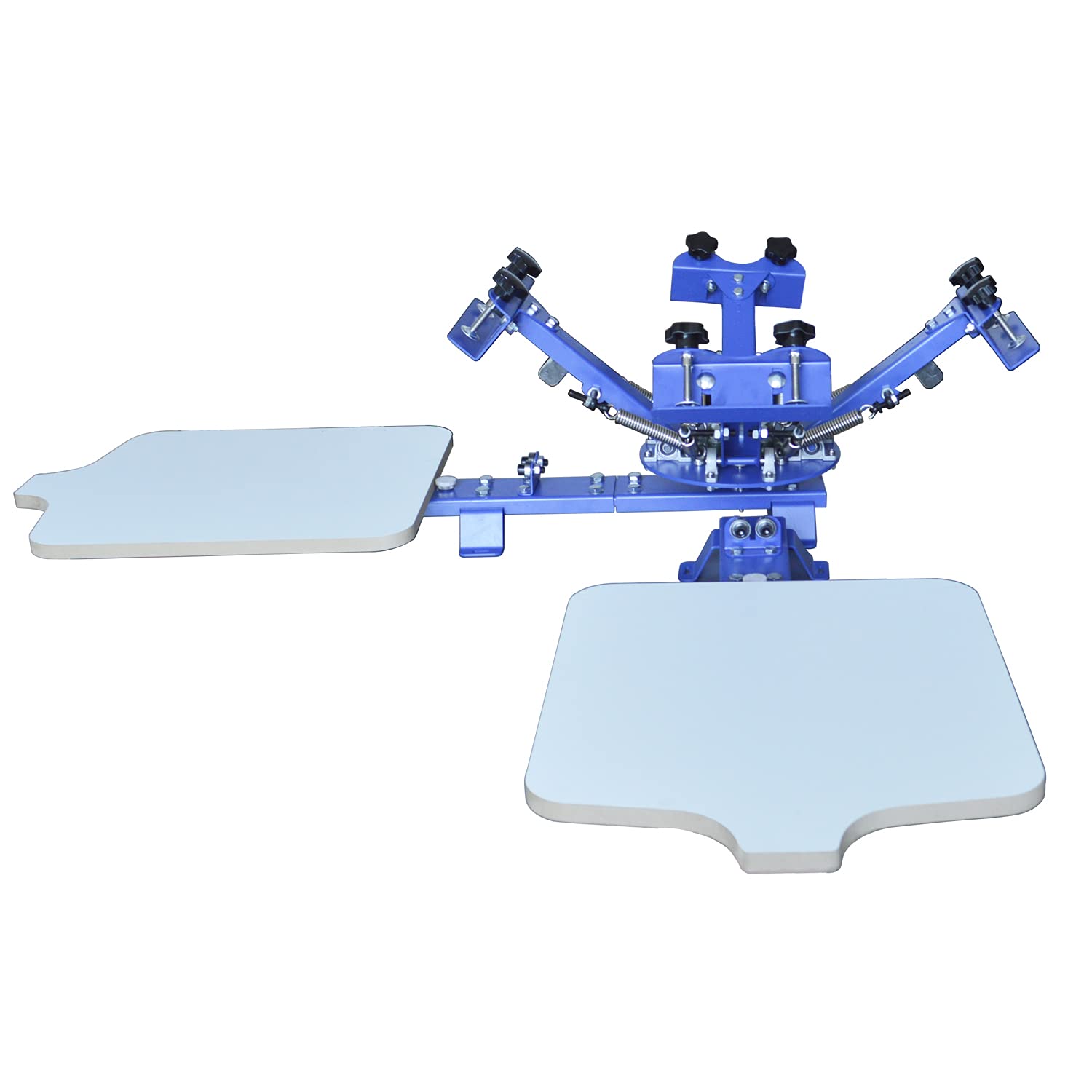 TECHTONGDA 4 Color 2 Station Silk Screen Printing Machine - Professional Screen Printer Equipment for DIY T-Shirt, Poster & Fabric Printing - Perfect for Small Business & Home Use