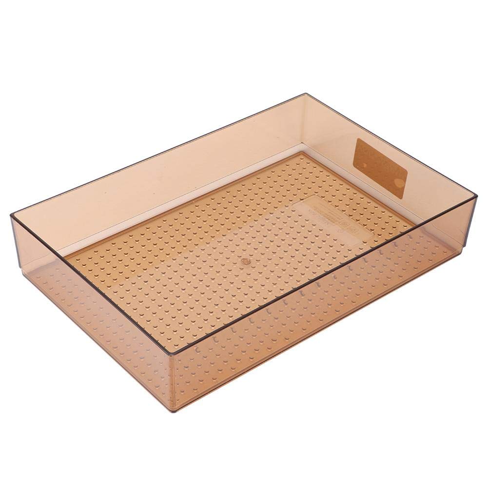 Firm Storage Drawer Organizer - 4-Size Leakproof Cabinet Box for Kitchen & Bathroom Organization | Perfect for Spices, Utensils, Coffee Pods & Makeup Storage