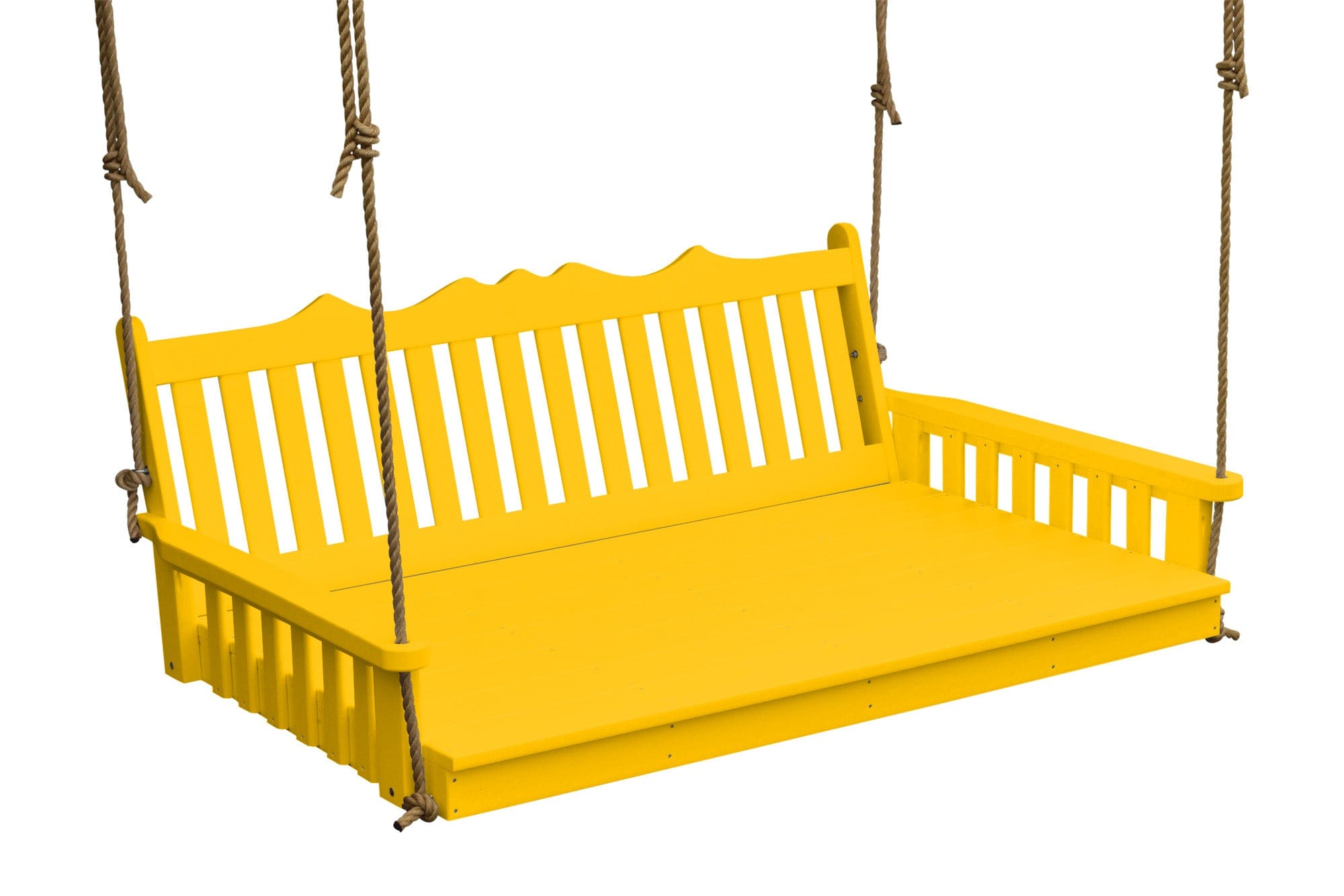 Keystone Amish Co. York Recycled Plastic Swing Bed - Durable Outdoor Patio Furniture for Relaxing in Your Garden or Backyard