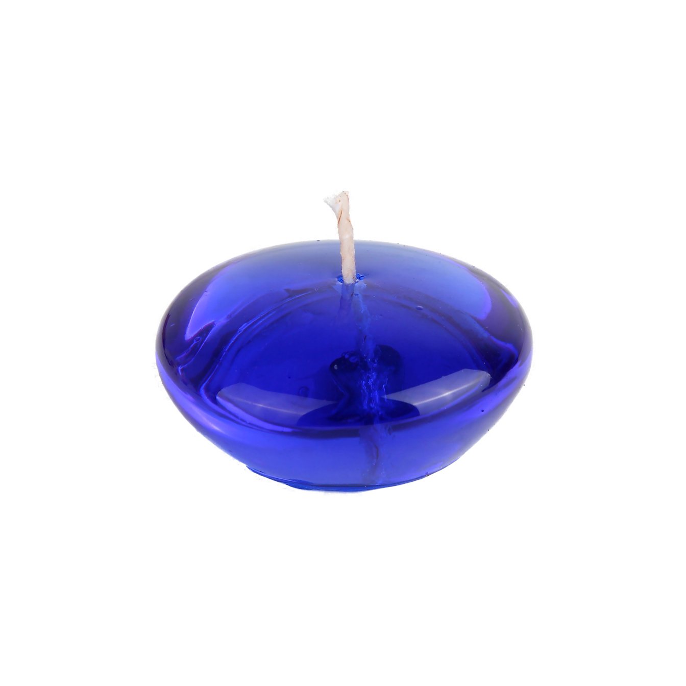 Jeco 3 Inch Clear Blue Gel Floating Candles - 72 Pack Bulk for Weddings, Parties, Spa Decor & Centerpieces