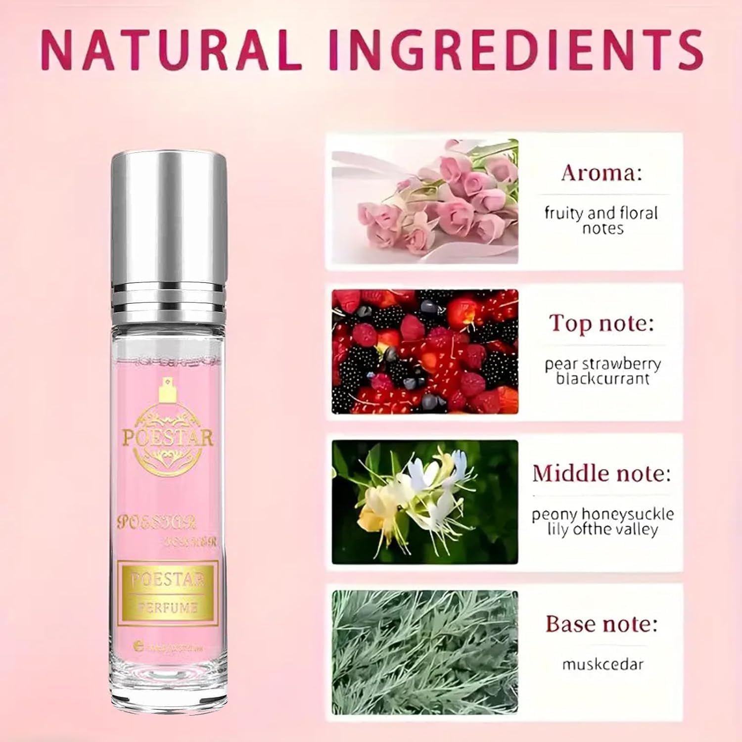 Women's Pheromone Perfume Oil Roll-On - Midnight Temptation Scent - 0.37 fl Oz (10ml) Long Lasting Fragrance Cologne - Gift Set of 4 - Perfect for Date Nights, Romantic Evenings & Special Occasions