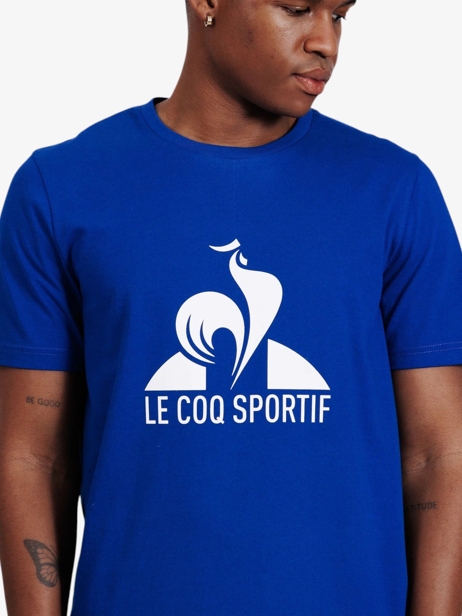 Le Coq Sportif Men's Sport Logo T-Shirt - Lightweight & Breathable Cotton Tee for Running, Gym & Casual Wear