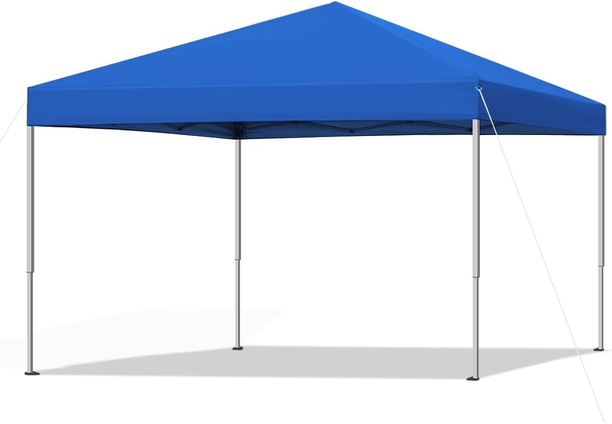 Durable Ez Pop-up Canopy Tent Commercial-Series (6x6ft, Blue) - Perfect for Outdoor Events, Farmers Markets & Beach Parties