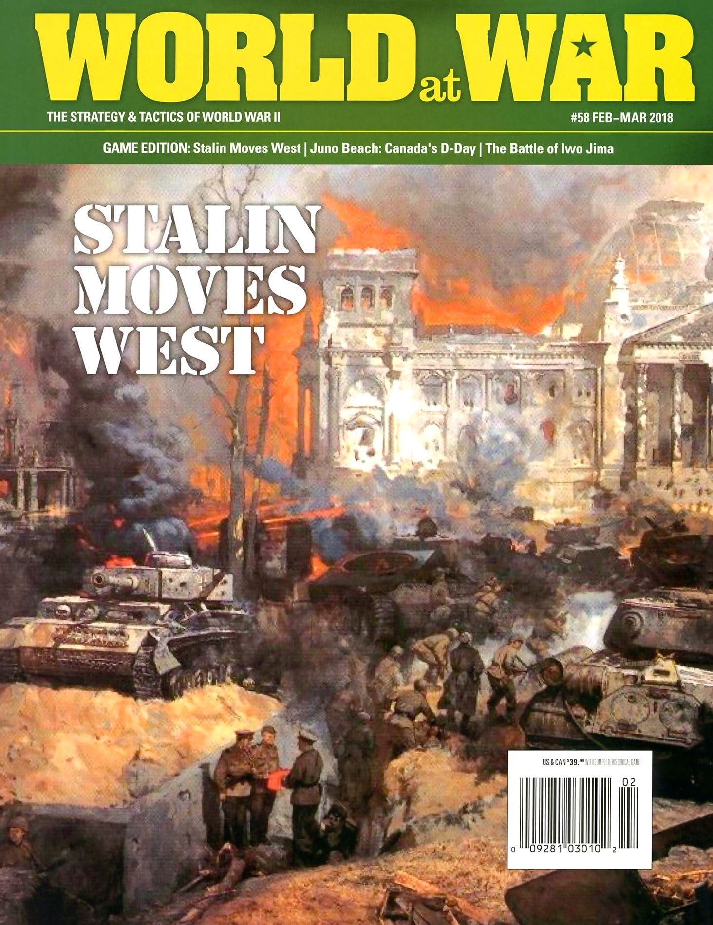 World at War Magazine #58 with Stalin Moves West Board Game - WWII Strategy Gaming