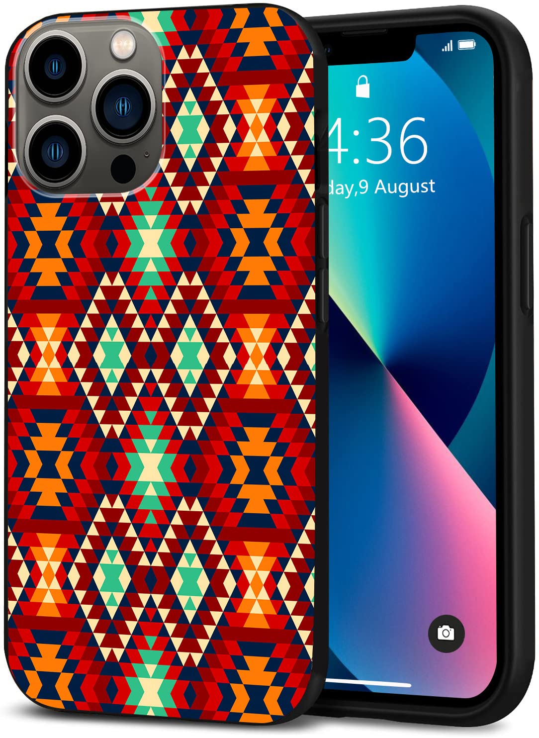 **Aztec Geometric iPhone 13 Pro Case | Colorful TPU Bumper Cover for Women & Girls | Shockproof, Slim Fit, Protective Phone Case for 6.1