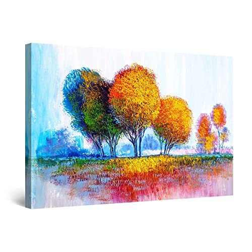Orange Blue Trees