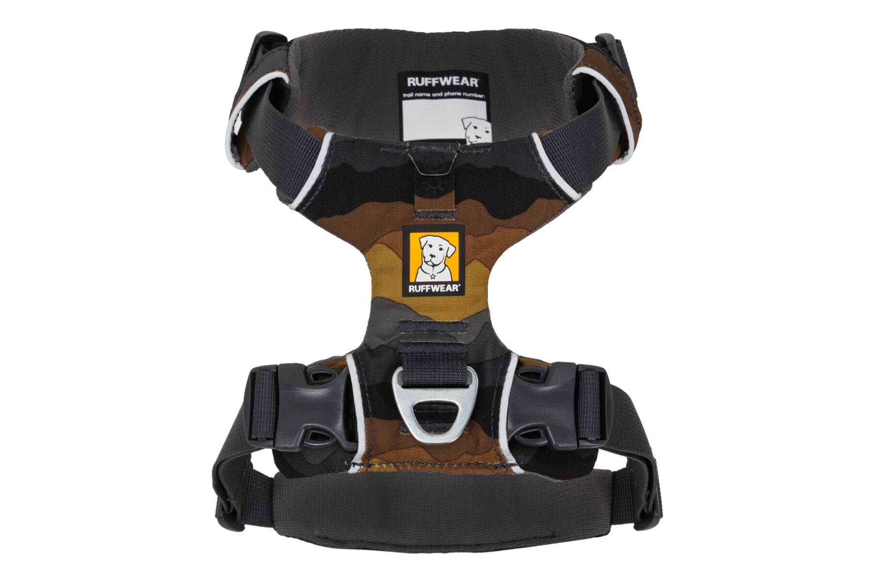 Ruffwear Front Range Dog Harness - Reflective Moonlight Mountains Design for Hiking, Running & Outdoor Adventures
