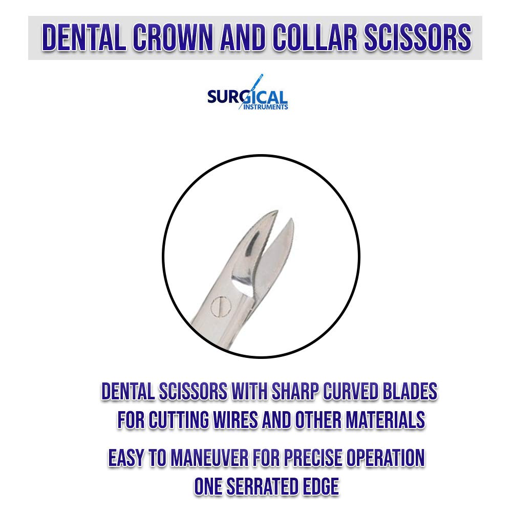 Professional Dental Scissors - Surgical Crown & Collar Wire Cutting Scissors 4.25