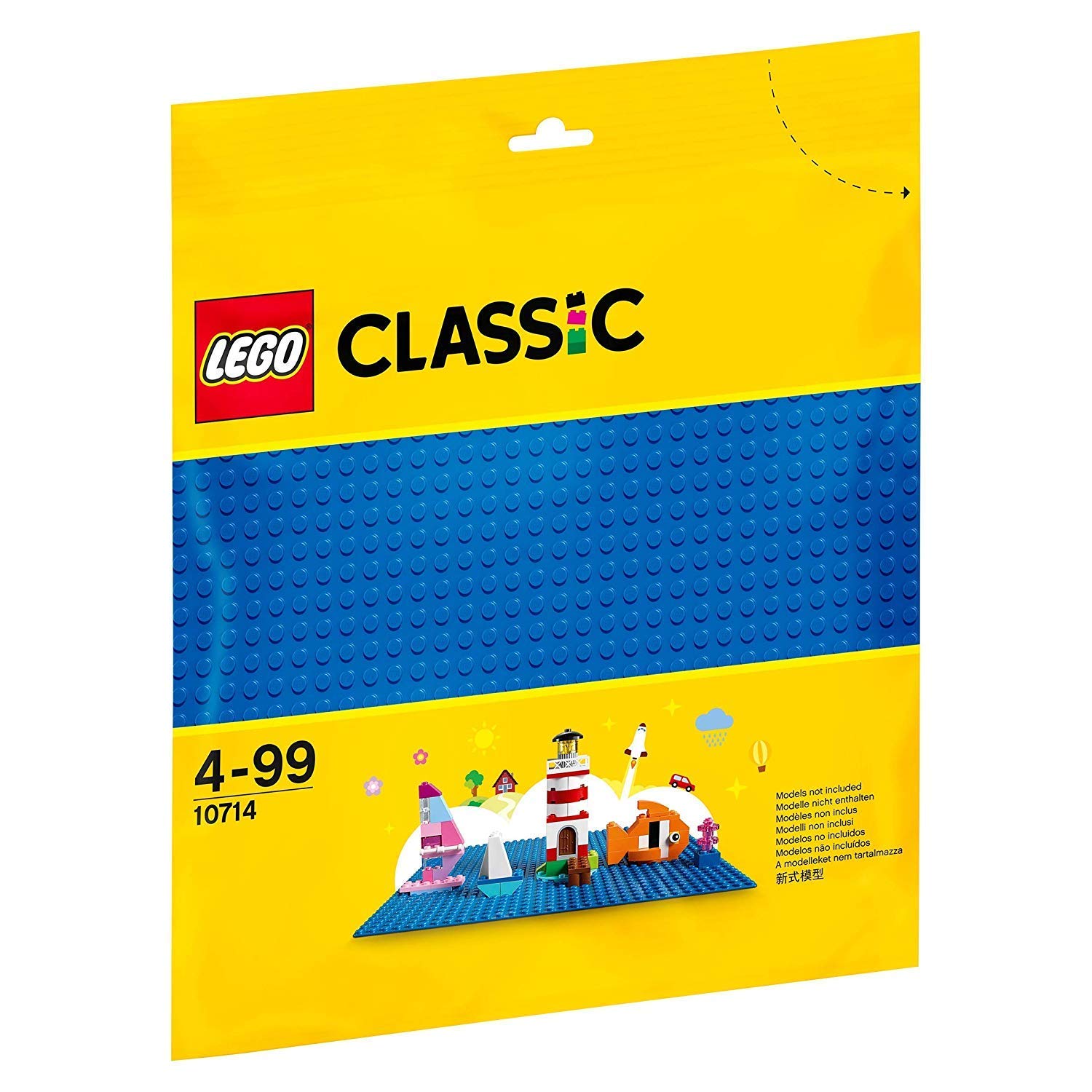 LEGO 10714 Blue Baseplate 25cm - Perfect for LEGO Building Projects, Kids Playtime & Creative Construction