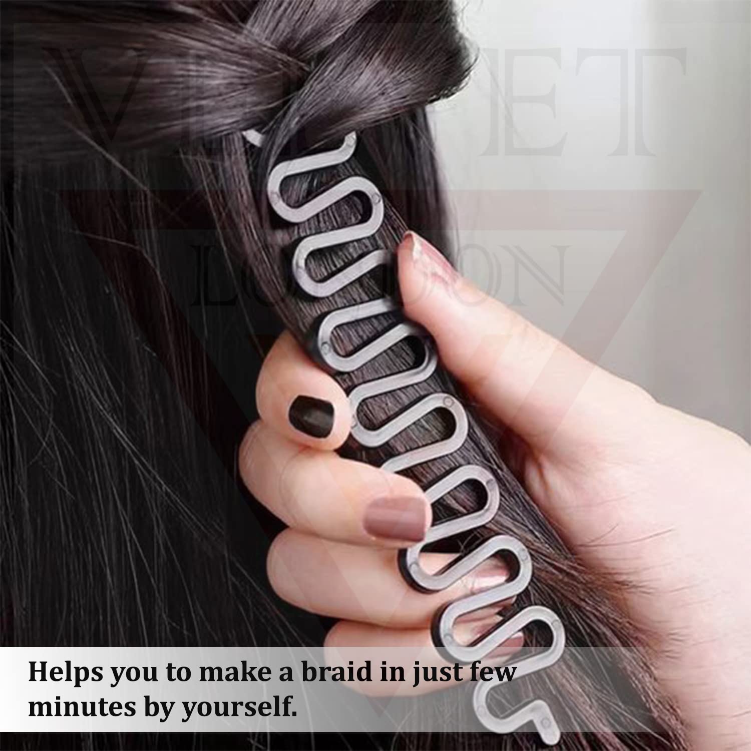 5Pcs Bun Maker Tool Set - Hair Styling & Braiding Tools for Women & Girls - Ponytail Loop Maker, Topsy Comb, Hair Braid Accessories (Black) - Perfect for Home, Salon & Travel Hairstyling