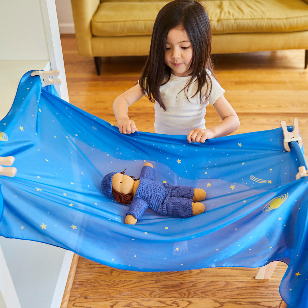 Sarah's Silks Fort Kit - Play Silk Tents for Kids, DIY Indoor Playhouse & Creative Pretend Play - Perfect for Imaginative Play, Reading Nooks & Sensory Play Spaces