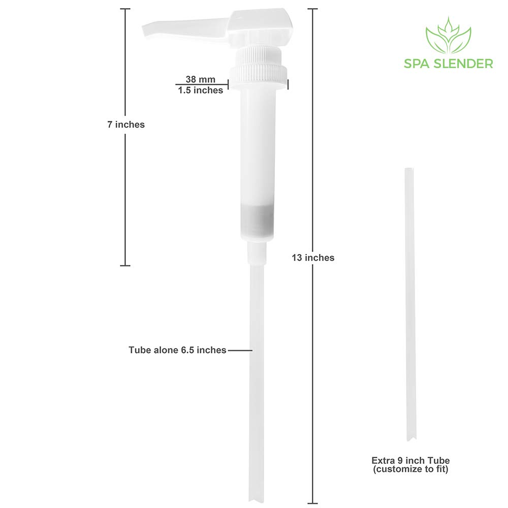 2 Pack Heavy-Duty Gallon Pump Dispenser with Lock-Down Closing System - 38/400-30ml Liquid Release - Ideal for Industrial, Healthcare & Home Use - Perfect for Soap, Sanitizer & Chemical Dispensing