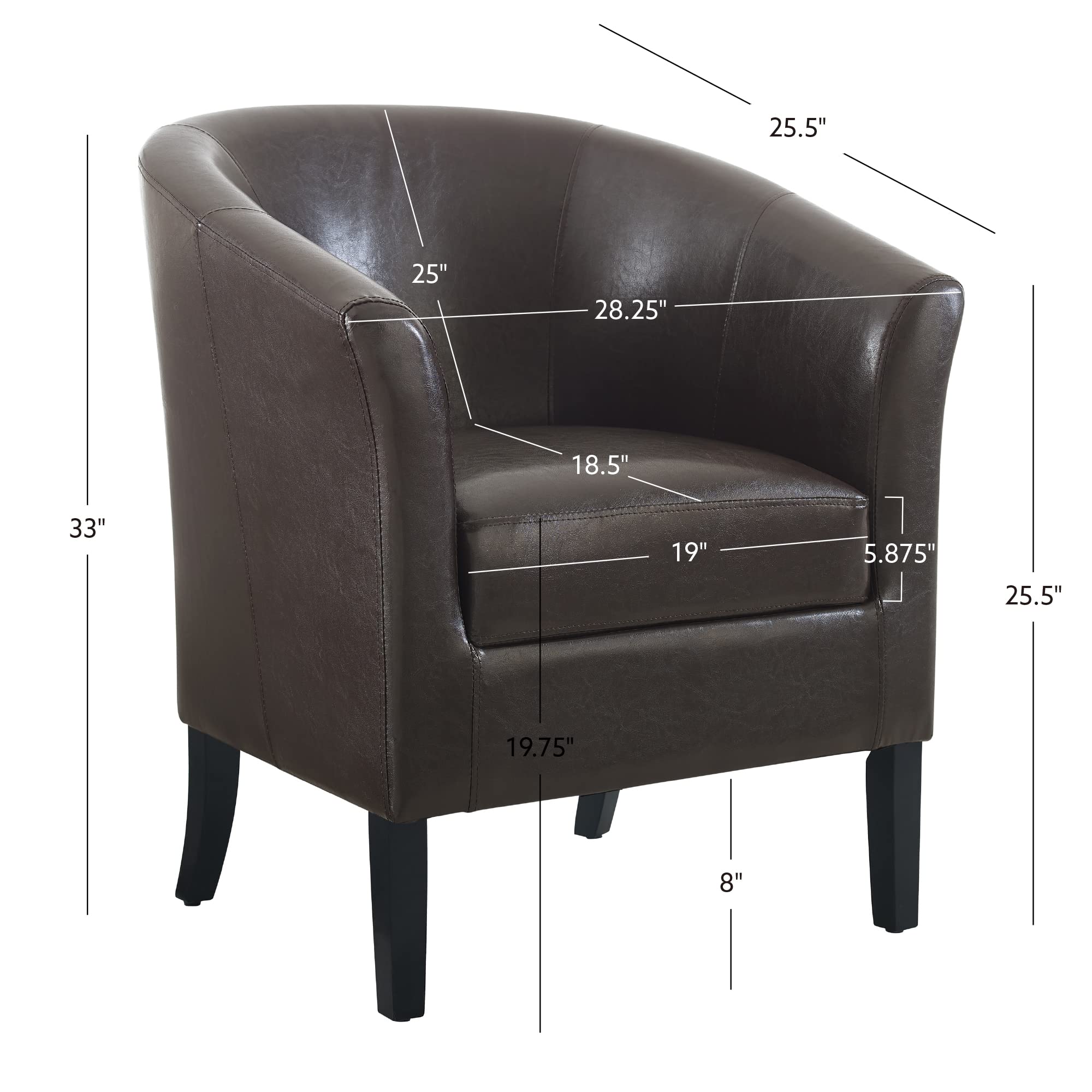 Linon Simon Club Chair - 33