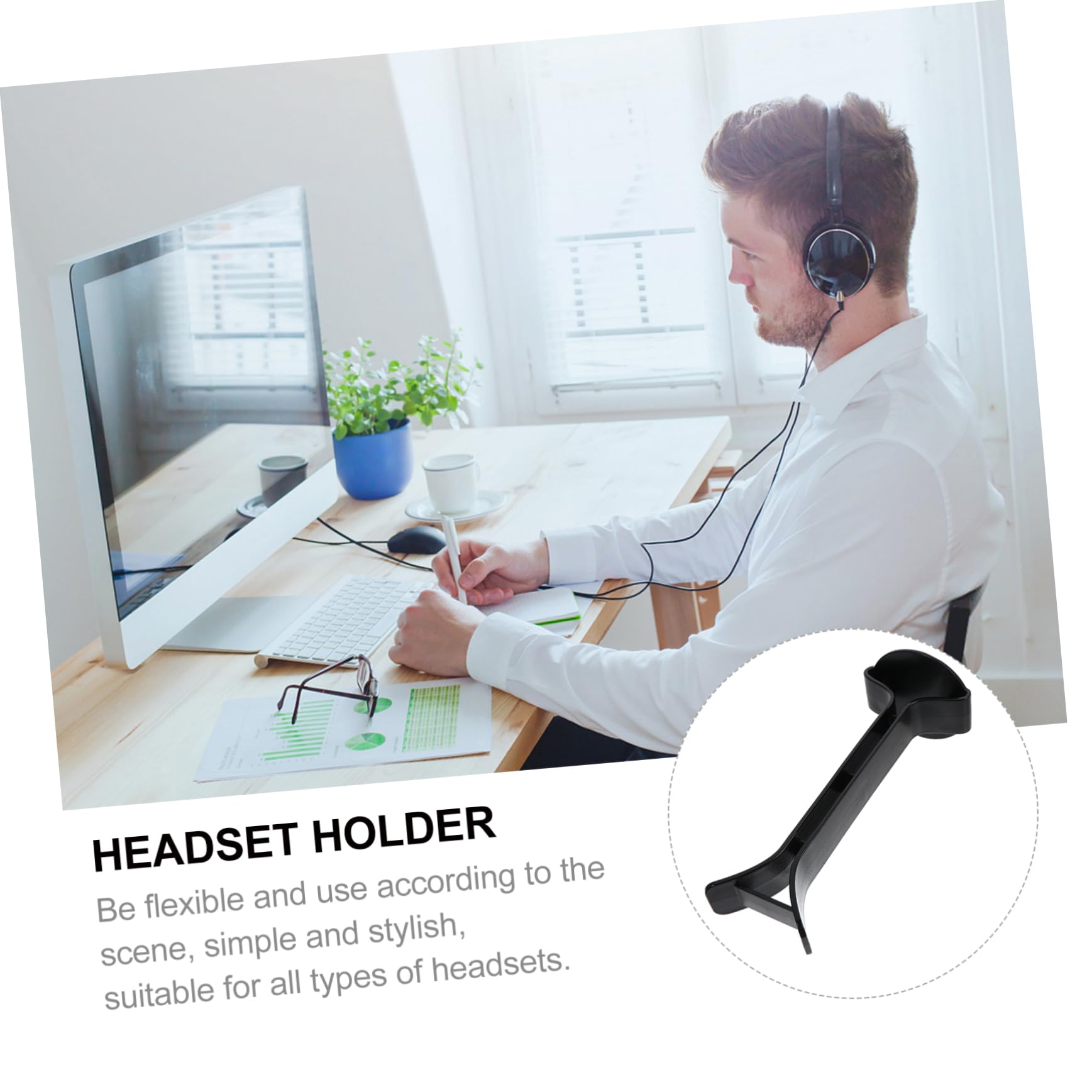 DOITOOL Premium Alloy Headphone Stand - Durable ABS Headset Holder for Desk Display & Organization - Perfect for Gaming, Office & Home Audio Setup