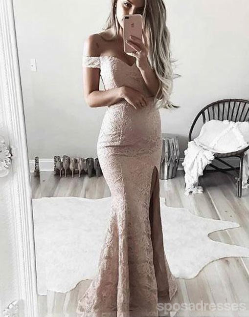 Elegant Off Shoulder Side Slit Lace Mermaid Prom Dress - Long Evening Gown for Formal Parties & Special Occasions | Perfect for Prom, Homecoming, Weddings & Black Tie Events