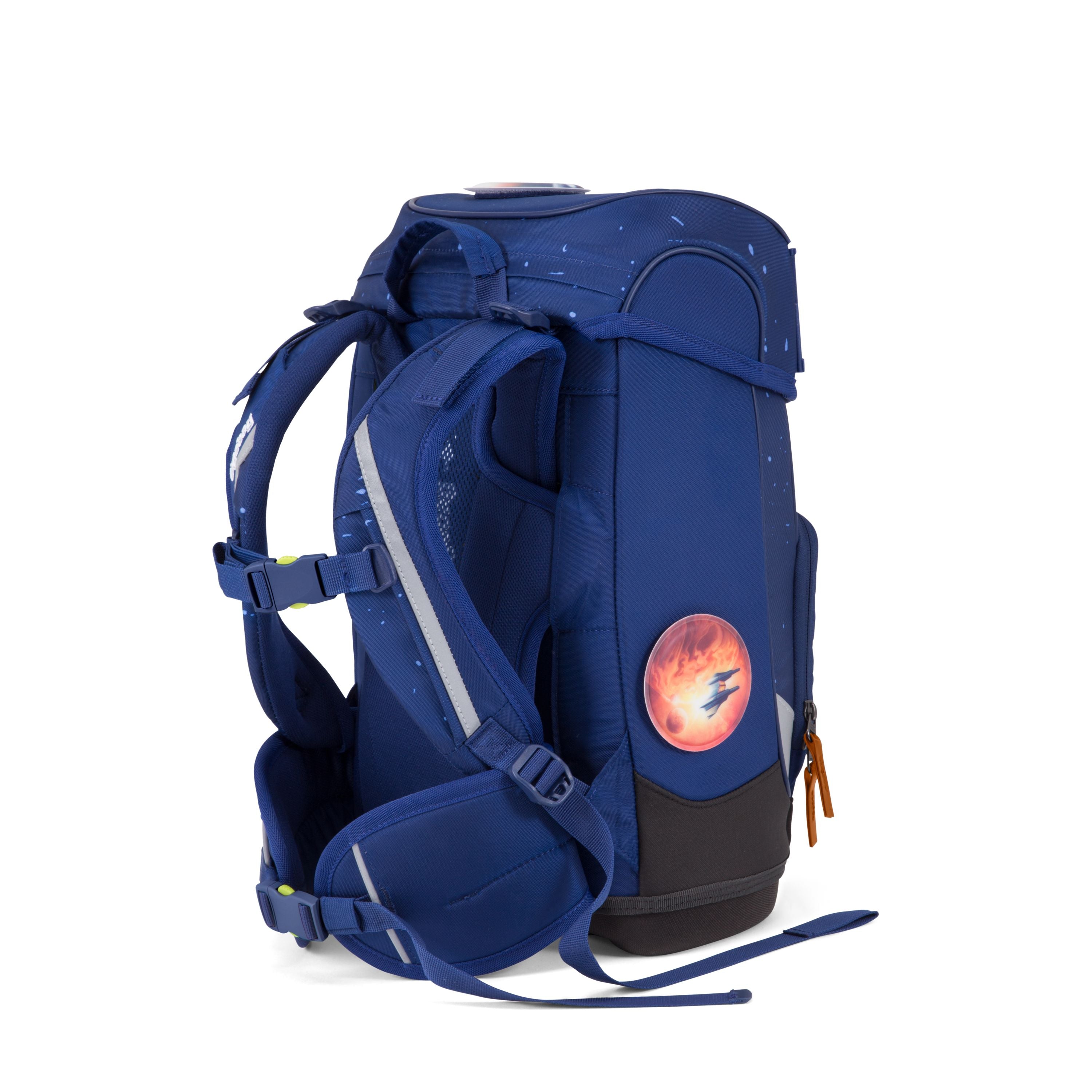 Ergobag Cubo Slim Backpack for Kids - Blue Sparkles Design | Lightweight & Durable School Bag for Boys & Girls | Perfect for School, Travel & Outdoor Adventures