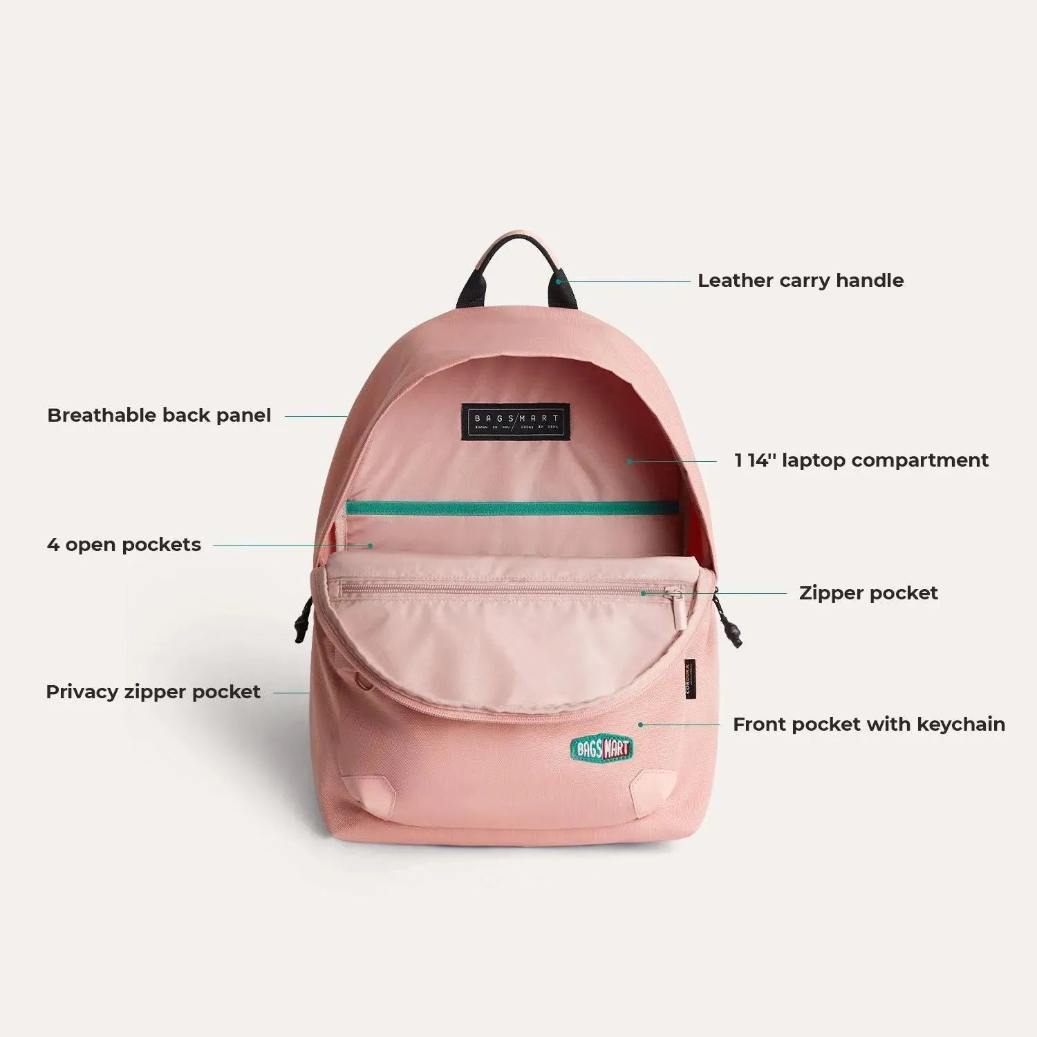 Durable Ocean Cordura® Campus Backpack with Laptop Sleeve - Water-Resistant College Backpack for Students, Travel & Work | Perfect for School, Commuting & Outdoor Adventures