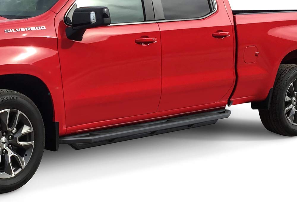 APS 6.5 Inch Stainless Steel Running Boards for Chevy Silverado & GMC Sierra 1500/2500/3500 HD (2019-2025) - Durable Side Step Nerf Bars - Perfect for Off-Roading, Truck Access & Easy Entry/Exit