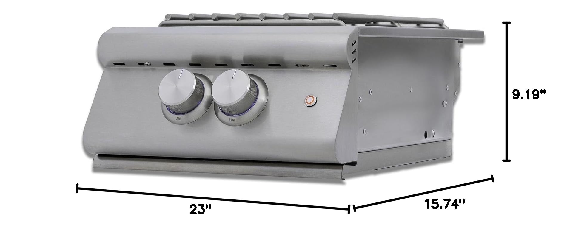 Blaze Premium LTE+ Built-In Propane Gas High Performance Power Burner with Wok Ring & Stainless Steel Lid - BLZ-PBLTE3-LP, Medium - Perfect for Outdoor Cooking, Camping, and Backyard BBQs