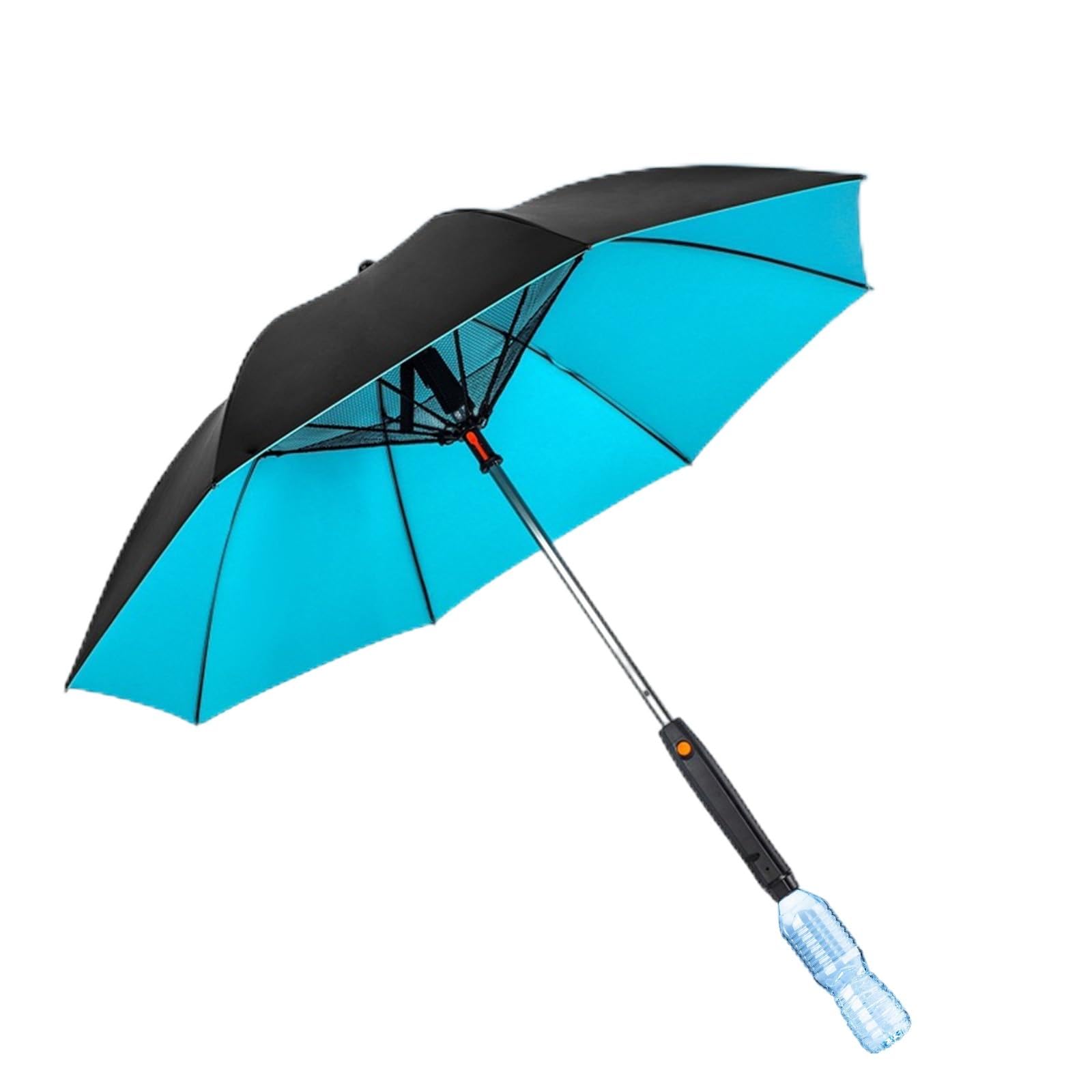 3-in-1 UV Blocking Umbrella with Cooling Fan & Mist Spray - Portable Folding Sun & Rain Umbrella with Battery - Perfect for Outdoor Activities, Beach, Hiking and Travel
