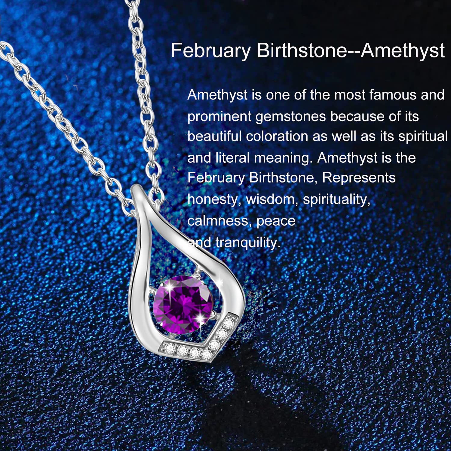 12 Months Colorful Birthstone Necklace for Women - Sterling Silver Infinity Pendant Jewelry Gift for Anniversary, Birthday, Christmas & Valentine's Day - Perfect for Everyday Wear, Special Occasions & Thoughtful Gifting