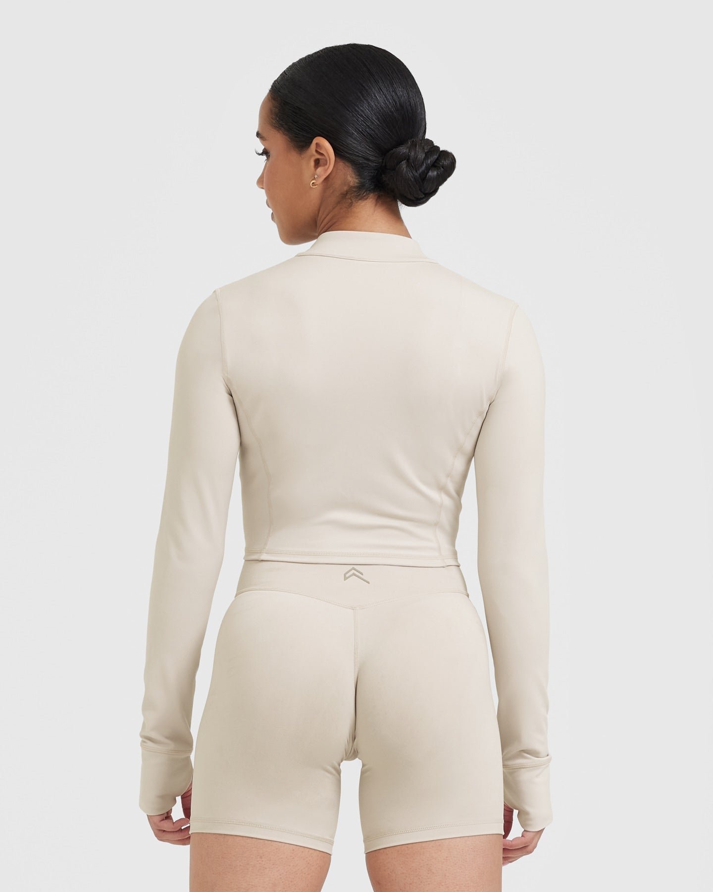 Timeless Women's Crop Jacket in Sand Color - Lightweight Spring/Summer Outerwear for Casual Outings & Date Nights