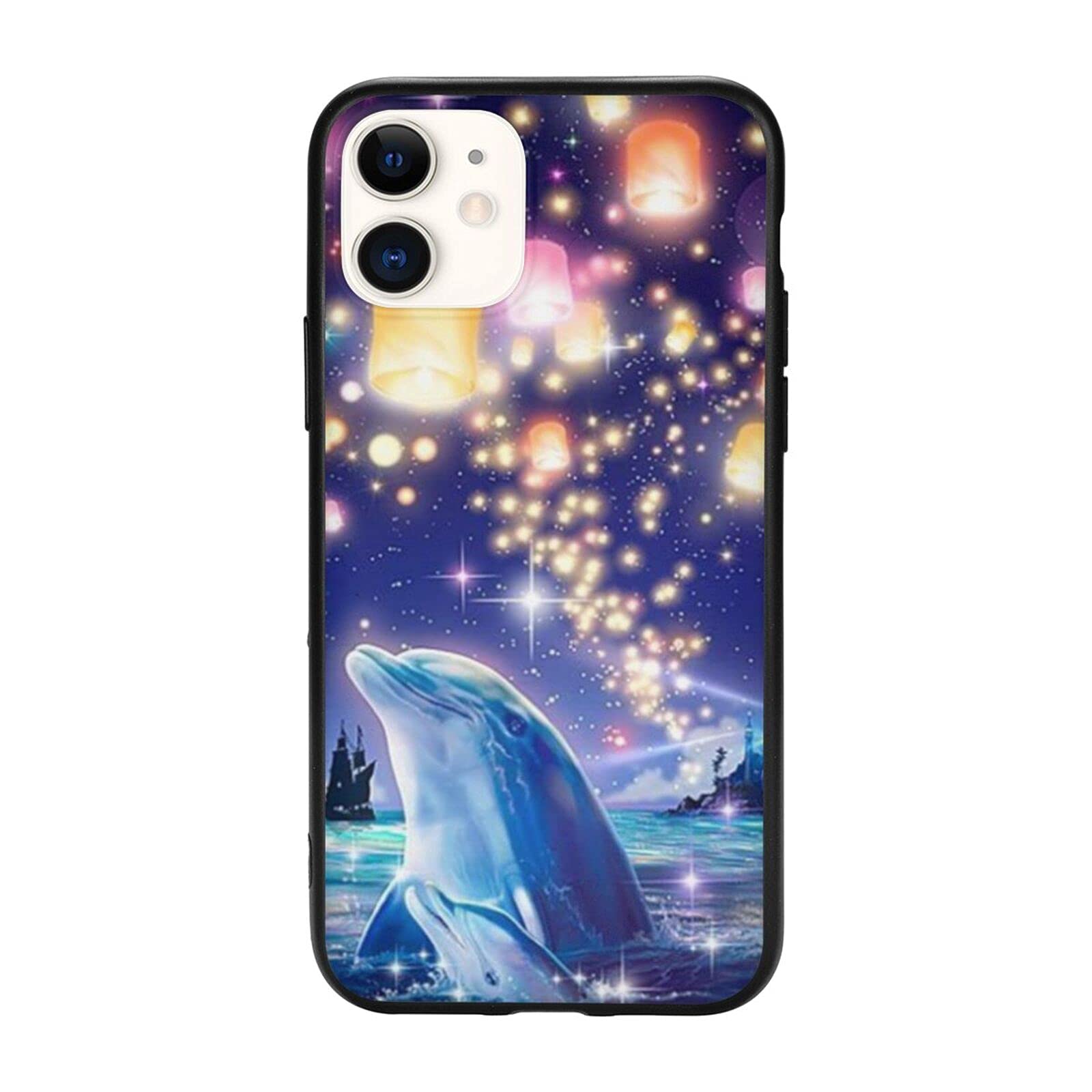 Shockproof Cute Dolphin iPhone 11 Pro Case for Women & Girls - 5.8 Inch Protective Colorful Ocean Animal Phone Cover | Perfect Gift for Teens, Beach Vacation & Summer Outings