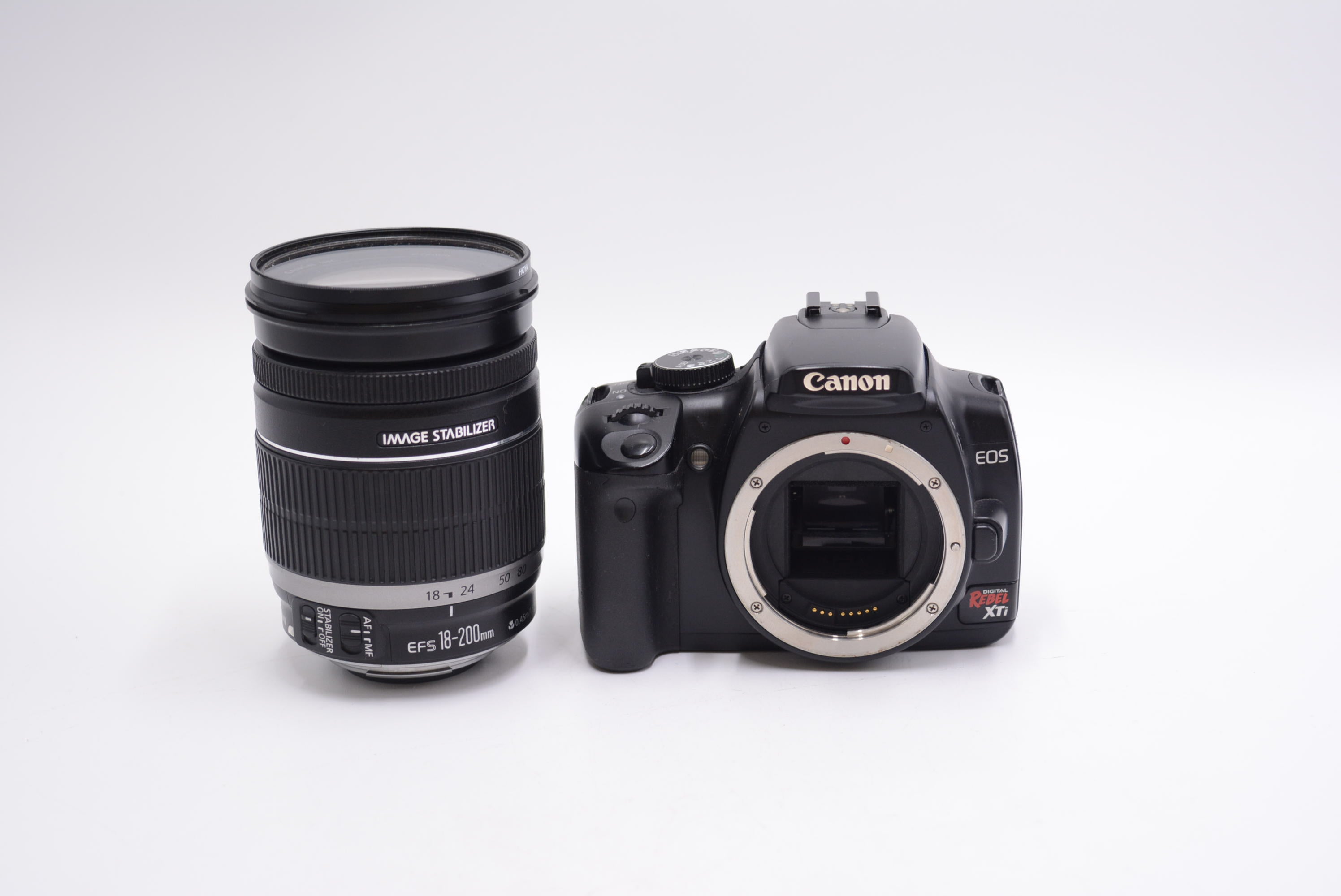 Canon EOS Rebel XTi DSLR Camera with EF-S 18-200mm f/3.5-5.6 Lens - Used (Great for Travel Photography, Portraits & Everyday Shooting)