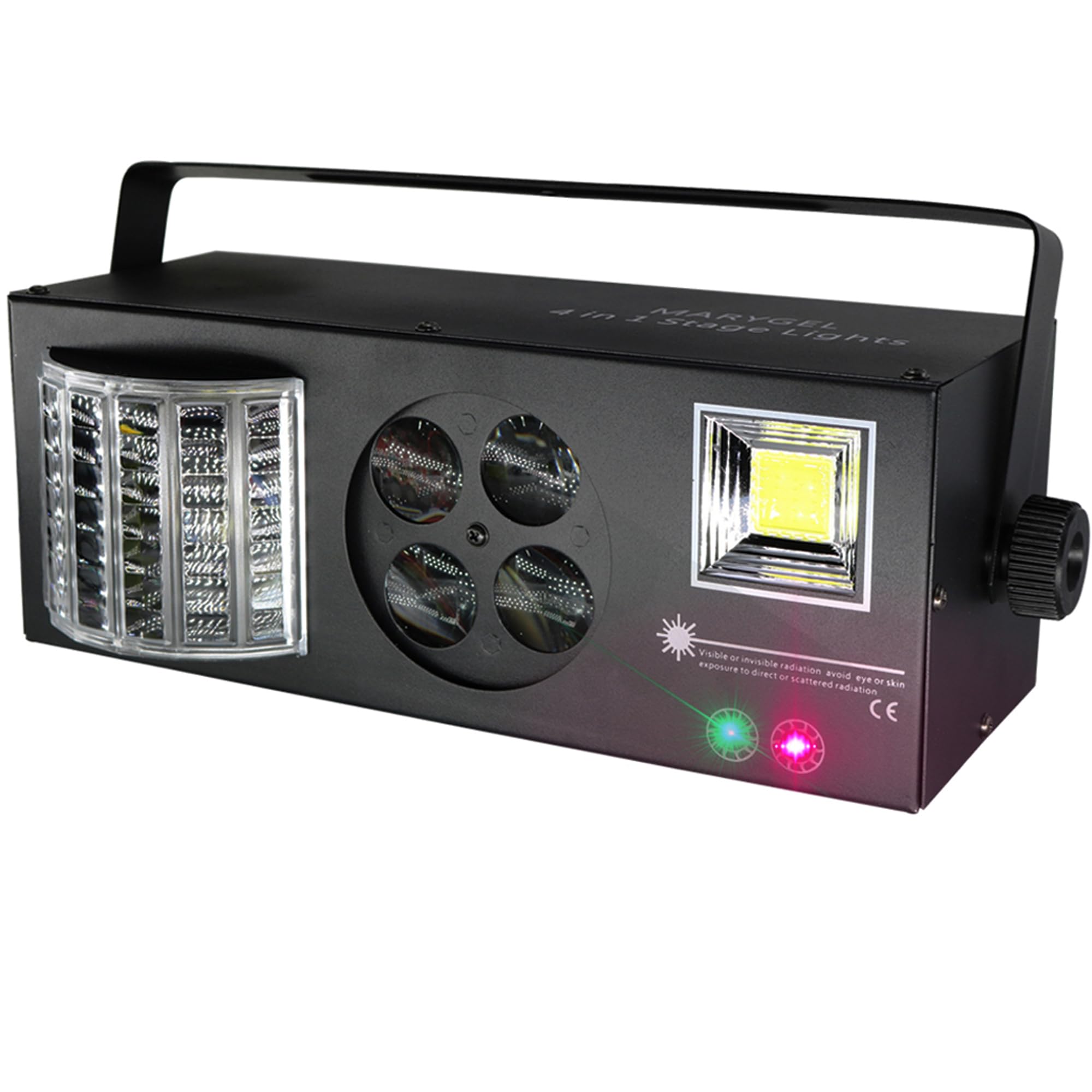 4 in 1 RGBW LED Sound Activated Stage Lights with Strobe, Remote & DMX Control - Multi-Effect Lighting for Dance Clubs, Discos, Parties, Weddings, Birthdays & Christmas Decorations | Perfect for DJ Performances, Live Shows & Event Lighting