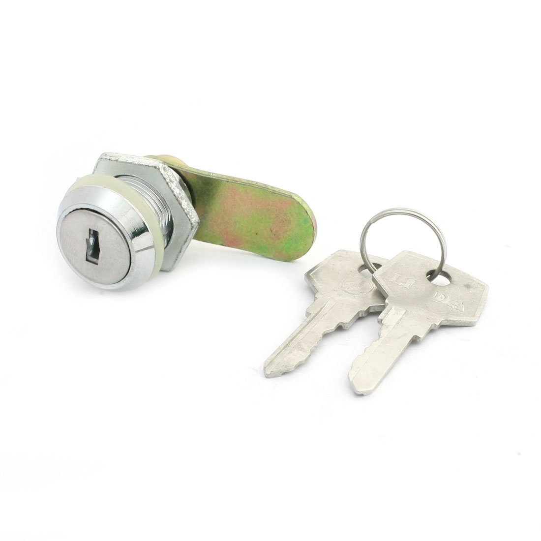 uxcell Silver Tone Letter Box Closet Door Cylindrical Cam Lock with 2 Keys - Secure Mailbox & Cabinet Locks for Home, Office, and Storage Use