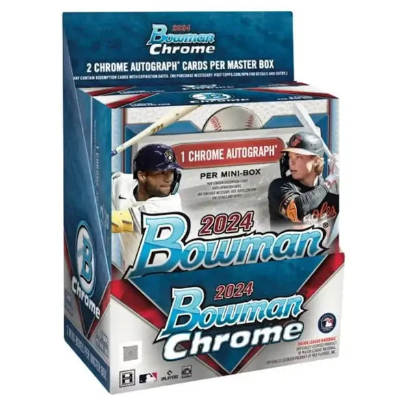 2024 Bowman Chrome Baseball Hobby Box - 24 Packs with Autograph & Rookie Cards - Perfect for Collectors, Investors & Fantasy Baseball Fans