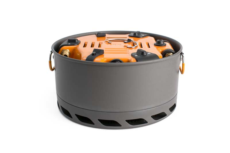 Jetboil Genesis 2 Basecamp System - Portable Camping Stove with 2 Burners, Orange | Perfect for Backpacking, Hiking & Outdoor Cooking Adventures