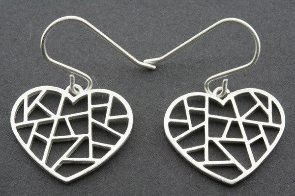 Mosaic Heart Earrings for Women - Elegant Handmade Jewelry Gift for Valentine's Day, Anniversary & Special Occasions | Perfect for Date Night, Wedding & Romantic Outfits
