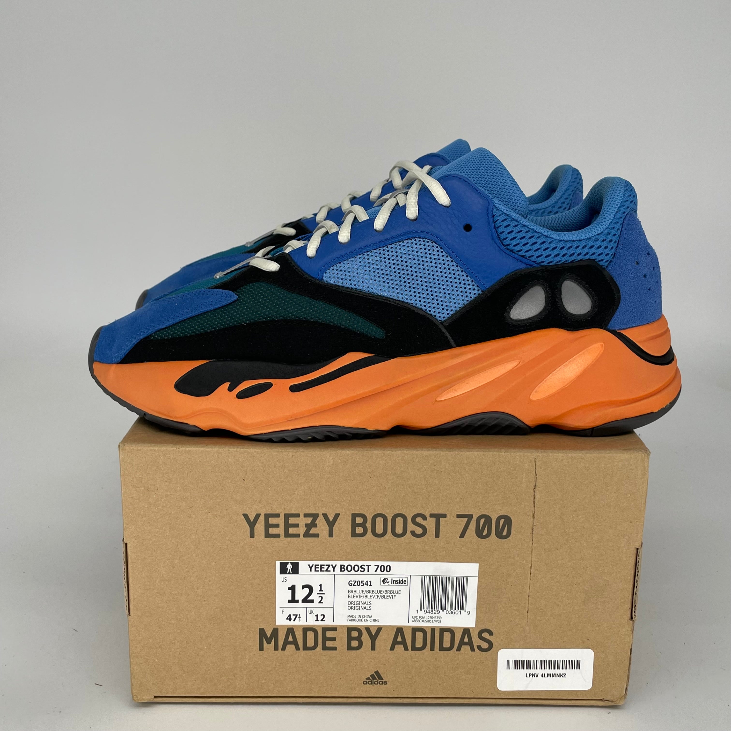 Adidas Yeezy 700 'Bright Blue' Men's Sneakers - Size 12.5 (GZ0541) | Comfortable Running Shoes for Gym, Jogging & Casual Wear
