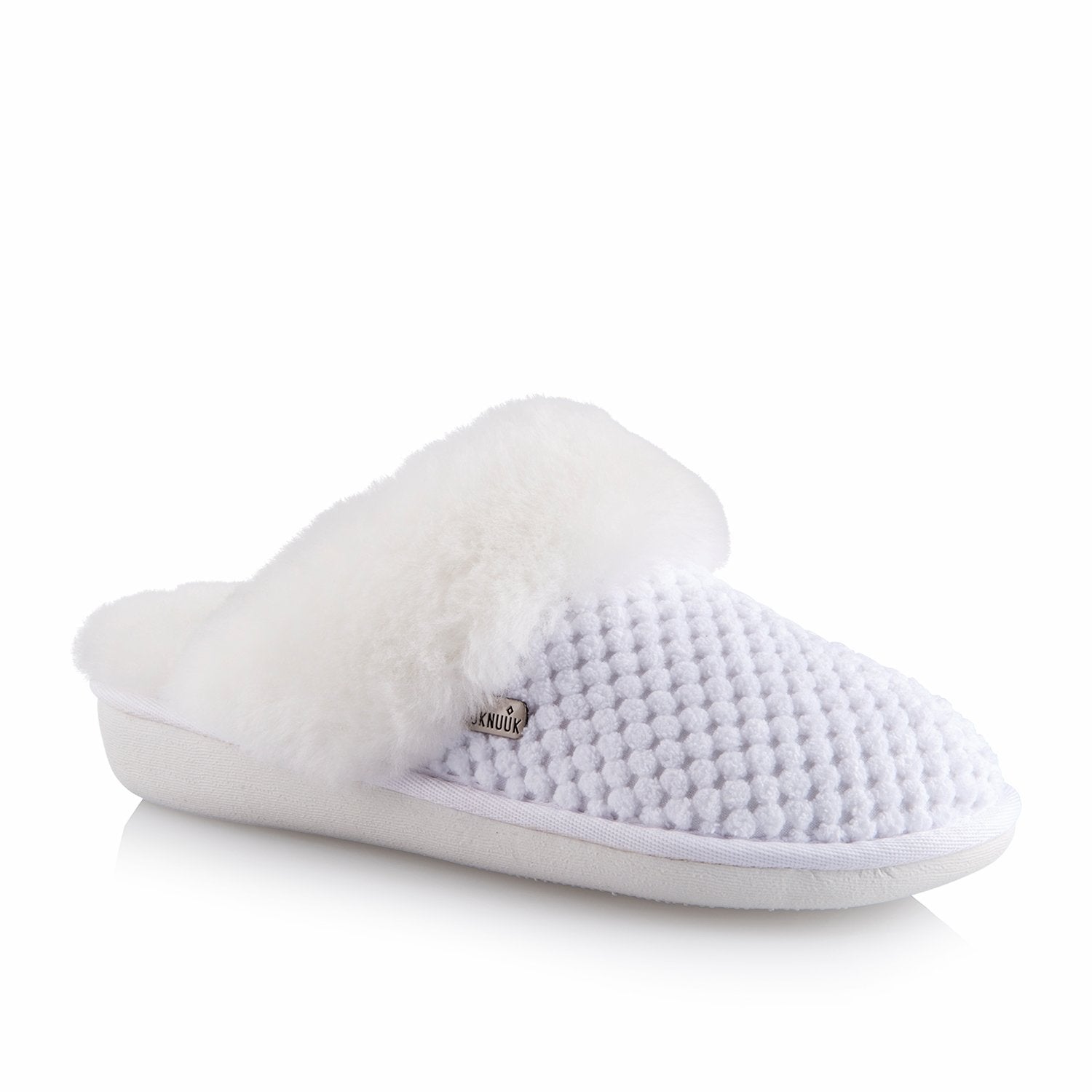 Alexa Women's Cozy Memory Foam House Slippers - Soft Indoor/Outdoor Slides with Non-Slip Sole, Breathable Comfort for Home, Office & Travel (White)